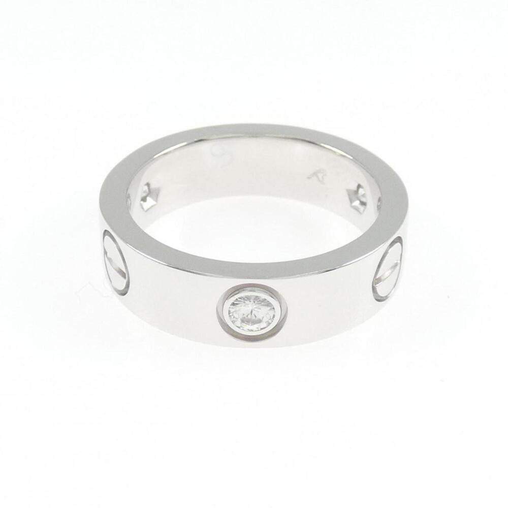 CARTIER Silver Diamond Love Ring - Picture 2 of 5
